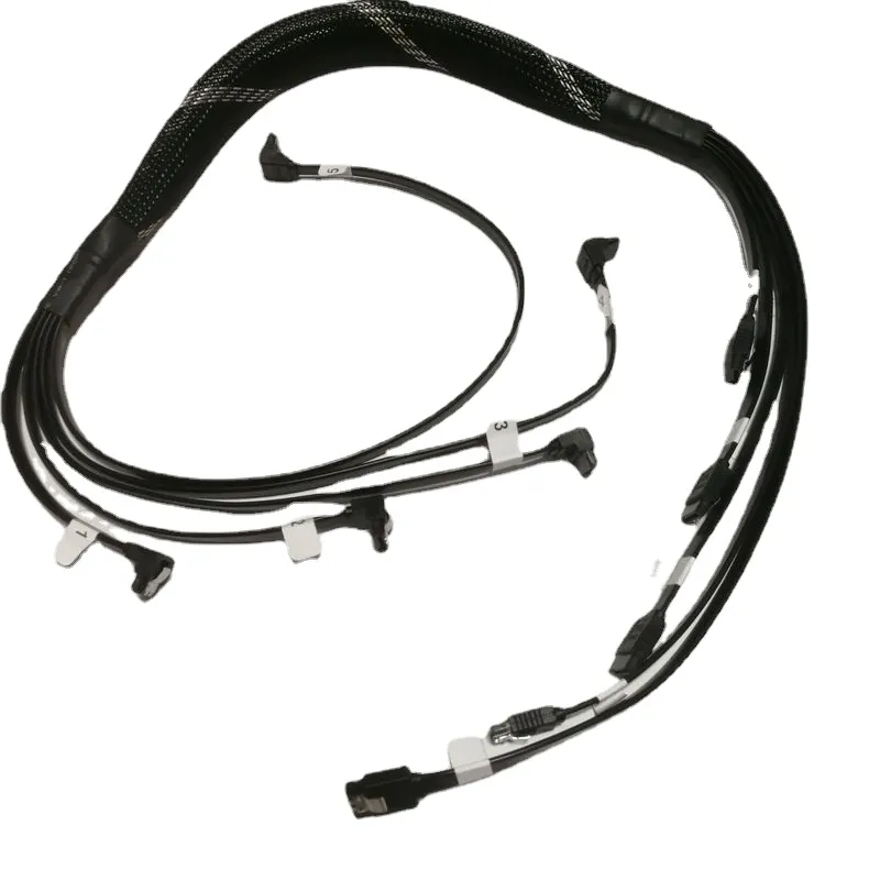 PC 5 in 1 High Speed Serial ATA SATA 2 Male to Male Multi Hard Drive HDD RAID DATA Cable Copper Wire Shielding Design 80cm