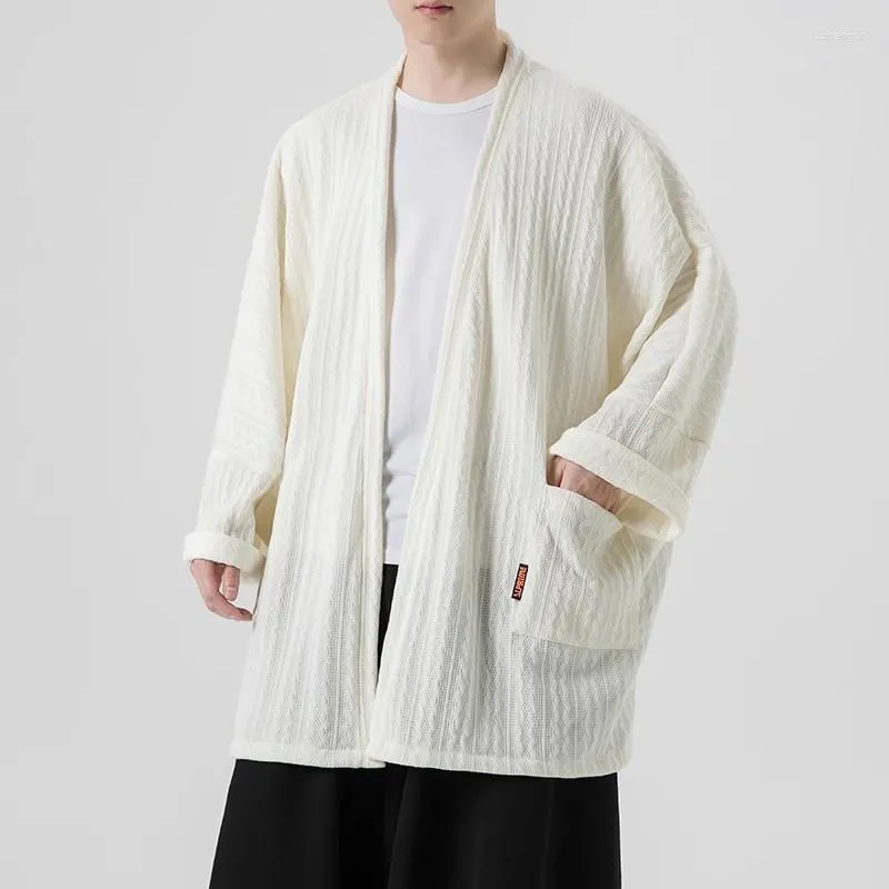 Men's Sweaters Kimono Loose Cardigan Jacket Oversized Sweater Cape Vintage Street Clothing