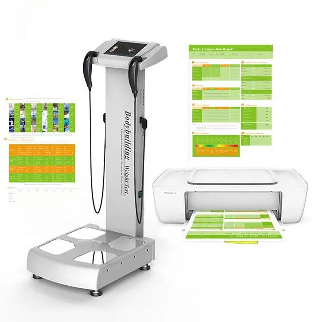 Analyseur de corps complet multifonction professionnel analyseur de graisse testeur de composition corporelle avec imprimante