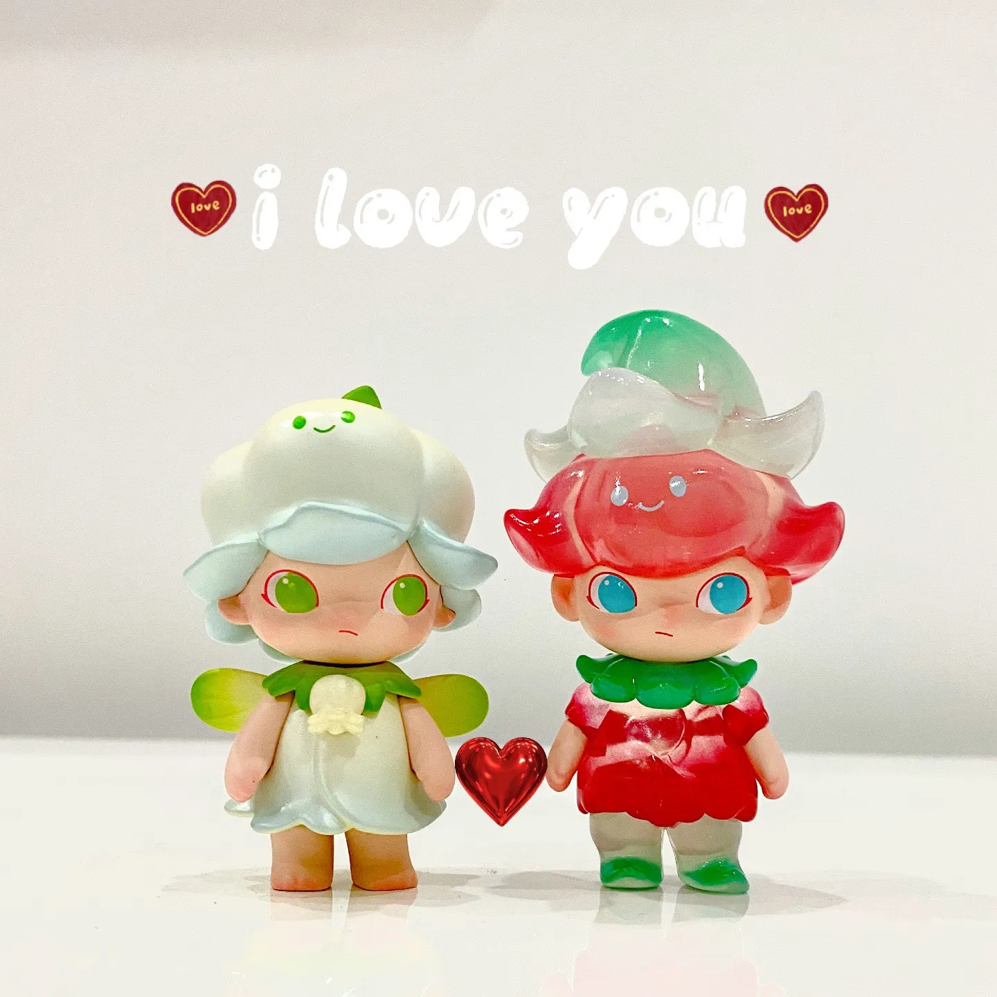 Action Toy Figures Popmart Dimoo Flower Fairy Hanging Card Exclusive Surprise Box Kawaii Elf Figur Doll Blister Christmas Decoration Kids Gift 230810