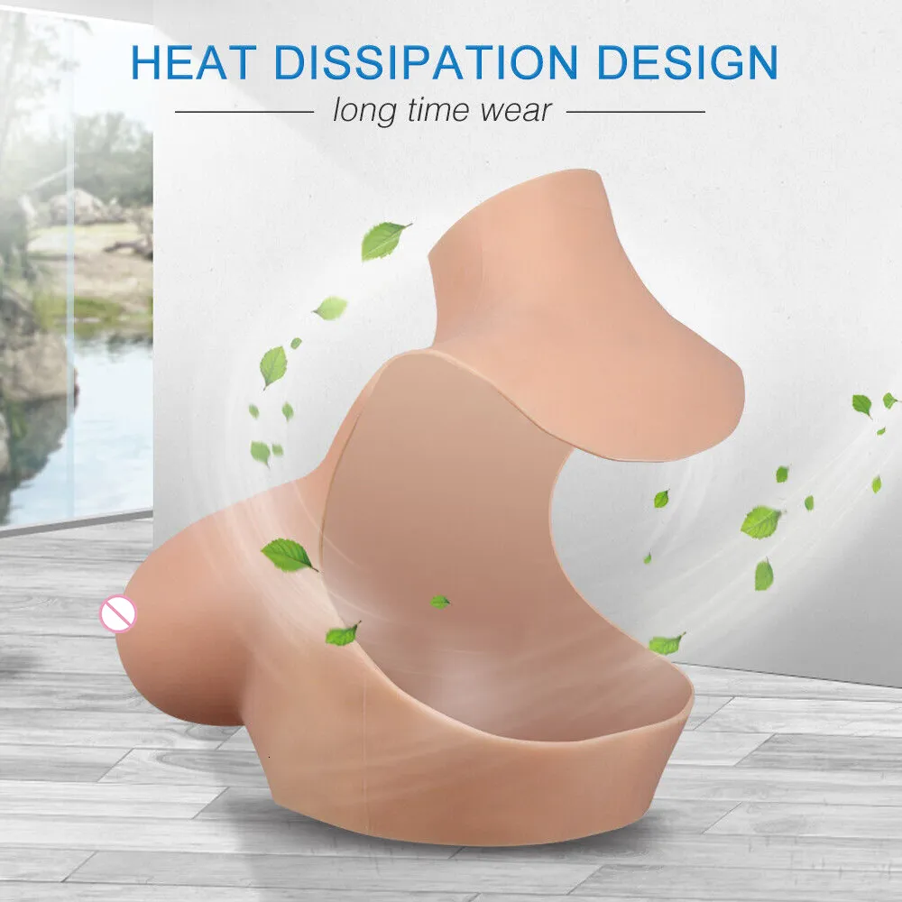 smooth shemale Realistic Silicone Half-Body teardrop breasts with Arm for Crossdressers,  Transgender, Drag Queens - 230809