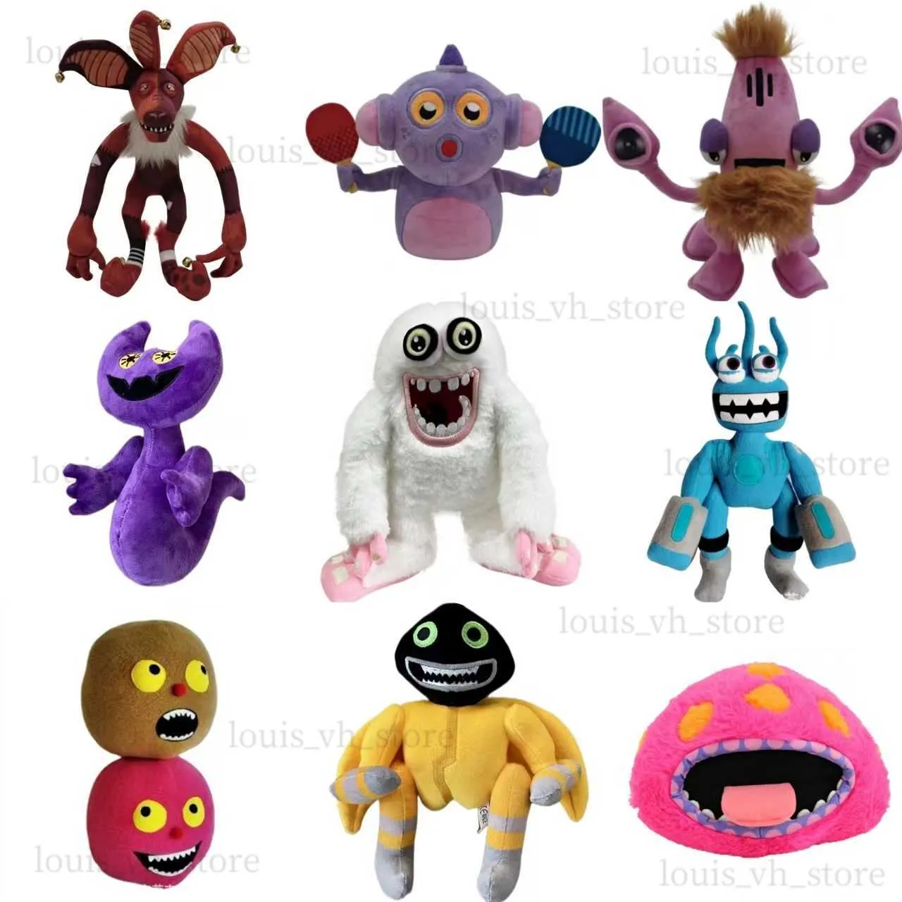 My Singing Monster Plush Mammott Fluff My Sing Monster Ghazt Plush Wubbox Doll Hug Furcorn Maw My Sing Monster Soft Toy fylld T230810