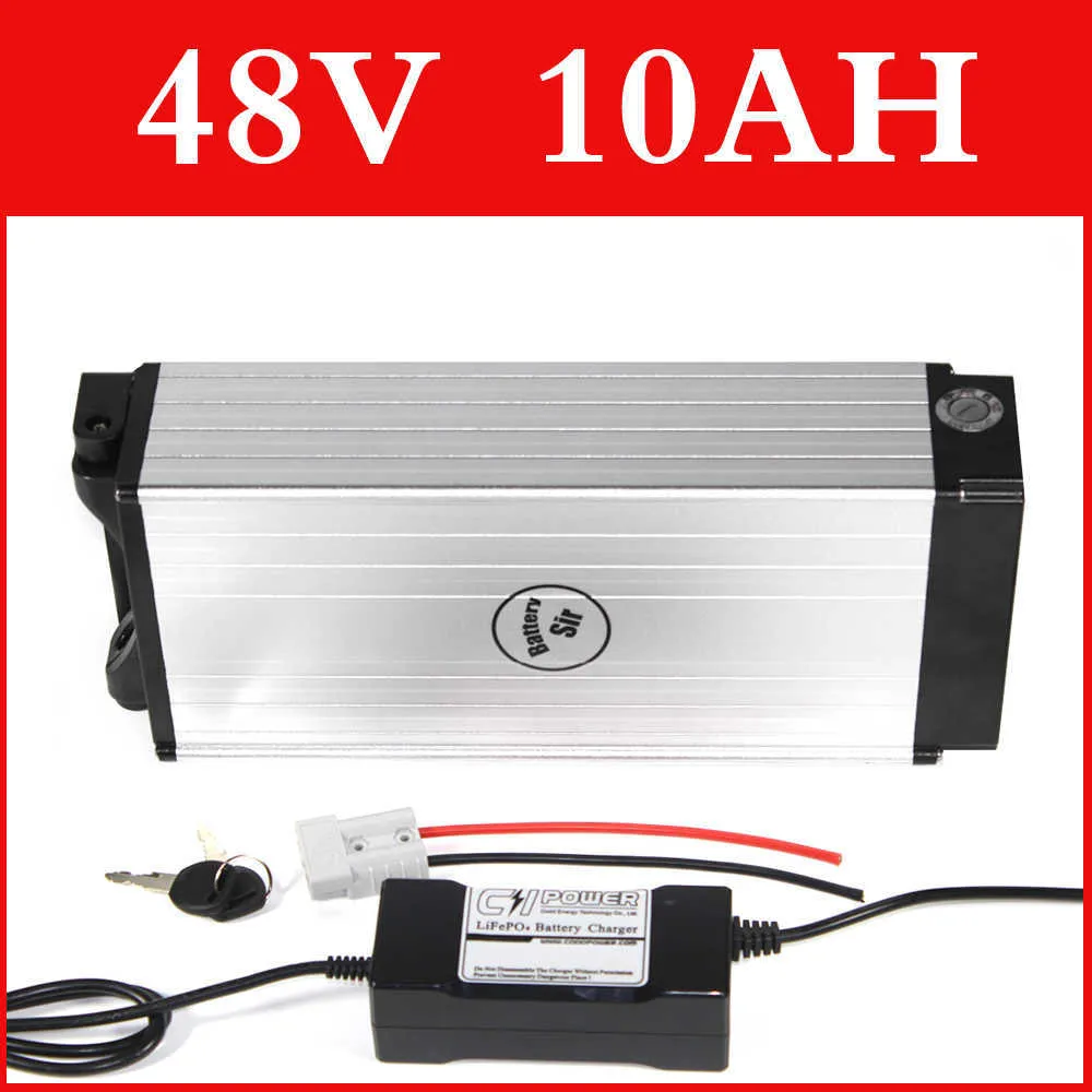 48V 10AH lithium battery samsung e-bike battery Rear rack aluminum alloy 500W 54.6V lithium ion battery pack + charger + BMS