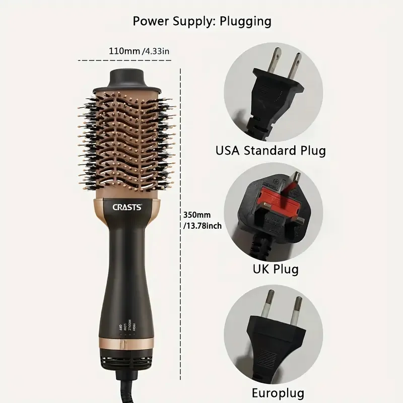 Upgrade Your Hair Styling Routine with this Professional Hot Air Brush Hair  Dryer For Men Women