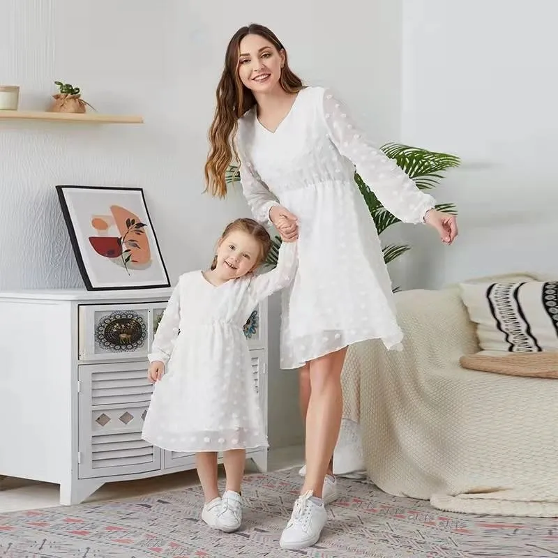 Amazon.com: Mother Daughter Matching Dresses Spring Summer Lantern Sleeve  Floral Print Mommy and Me Outfits: Clothing, Shoes & Jewelry