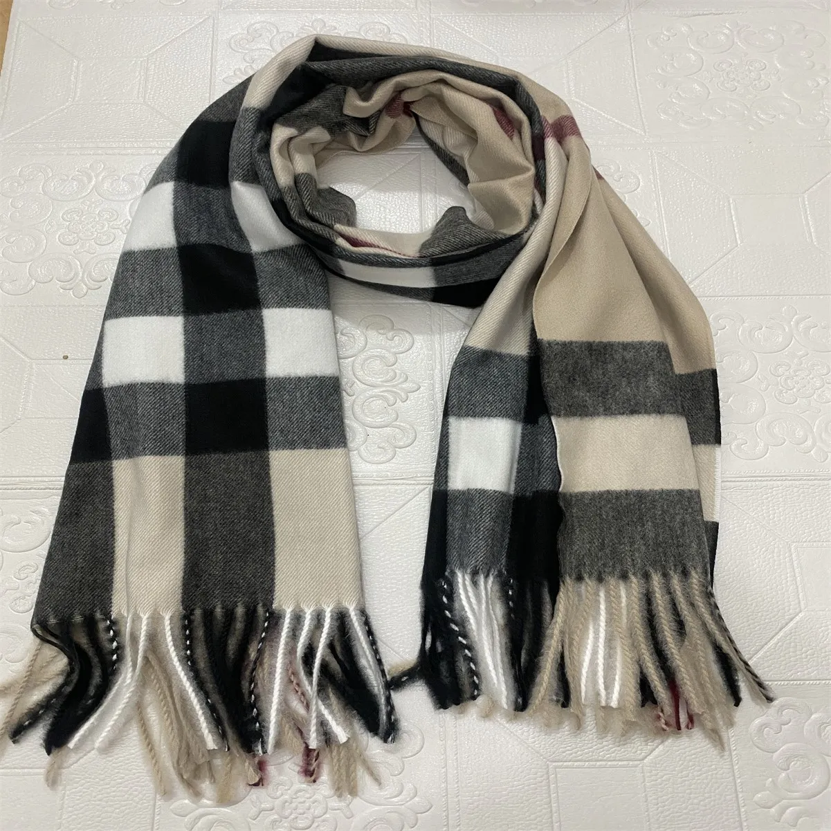 2023 Designer sjaals klassieke mode sjaals damesmerk sjaals 100% winter dames kasjmier sjaalproducten grote geruite sjaals aaa