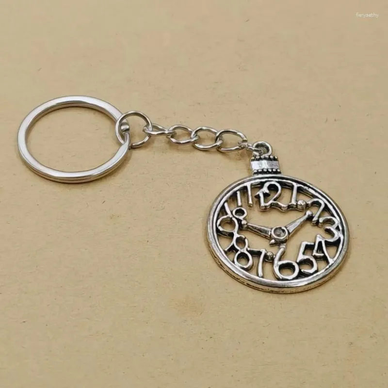 Keychains Gothic Clock Women Men Jewelry Accessories Charms Key Chain