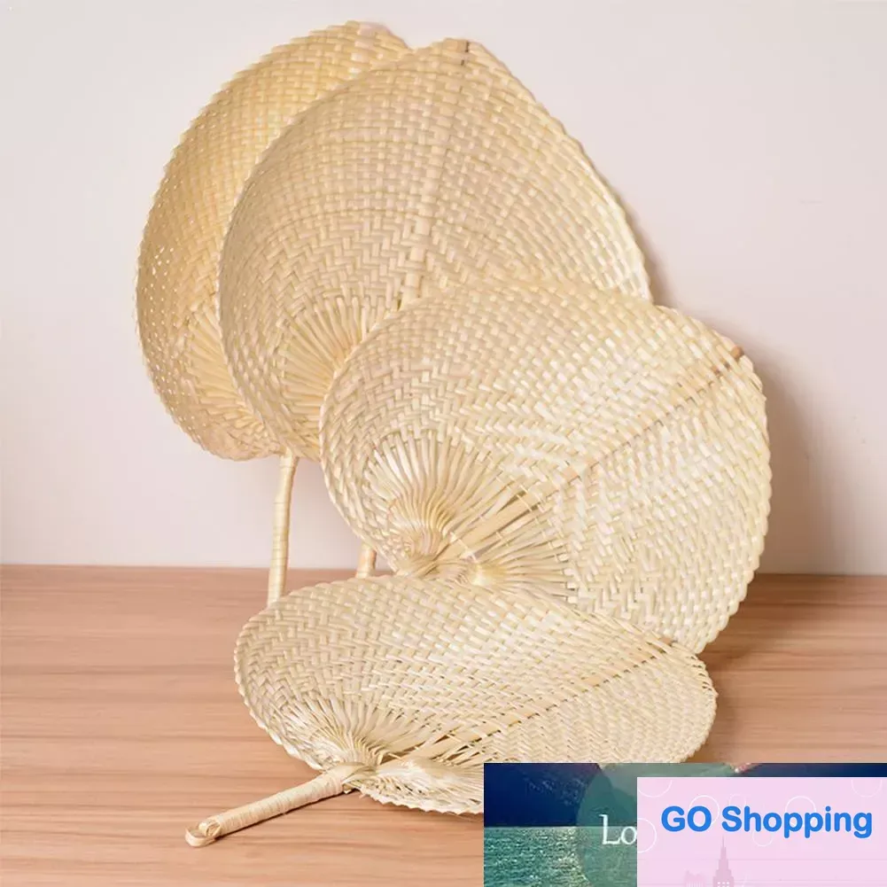 All-match Peach Shaped Bamboo Fan Creative Hand Summer Cooling Wooden Handmade Decorative Woven Party Diy Weddin Fans China Supplies