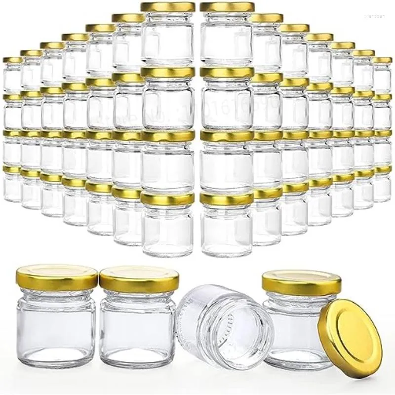 Storage Bottles 60 Pack Small Glass Jars With Lids 1.5 Oz Mini Honey Candle Jar For Making Gifts Crafts Spices Wedding