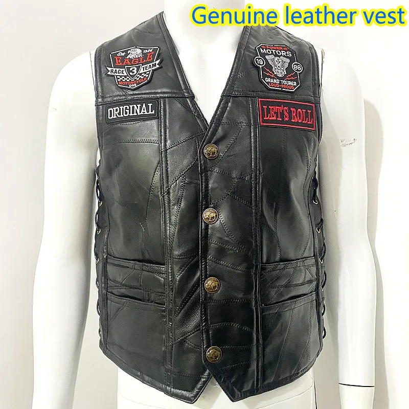 DHgate.com:Mens Motorcycle Leather Vest with Skull Patch, Biker Sleeveless Jacket, Casual Streetwear Waistcoat, Punk Veste 2024:Apparel DHgate.com:Mens Motorcycle Leather Vest with Skull Patch, Biker Sleeveless Jacket, Casual Streetwear Waistcoat, Punk Veste 2024:Apparel