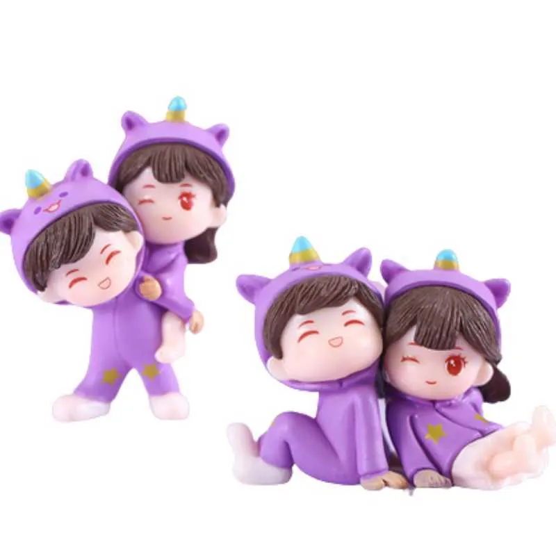 Cute Car Interior Decoration Ornaments Creative Cartoon Couple