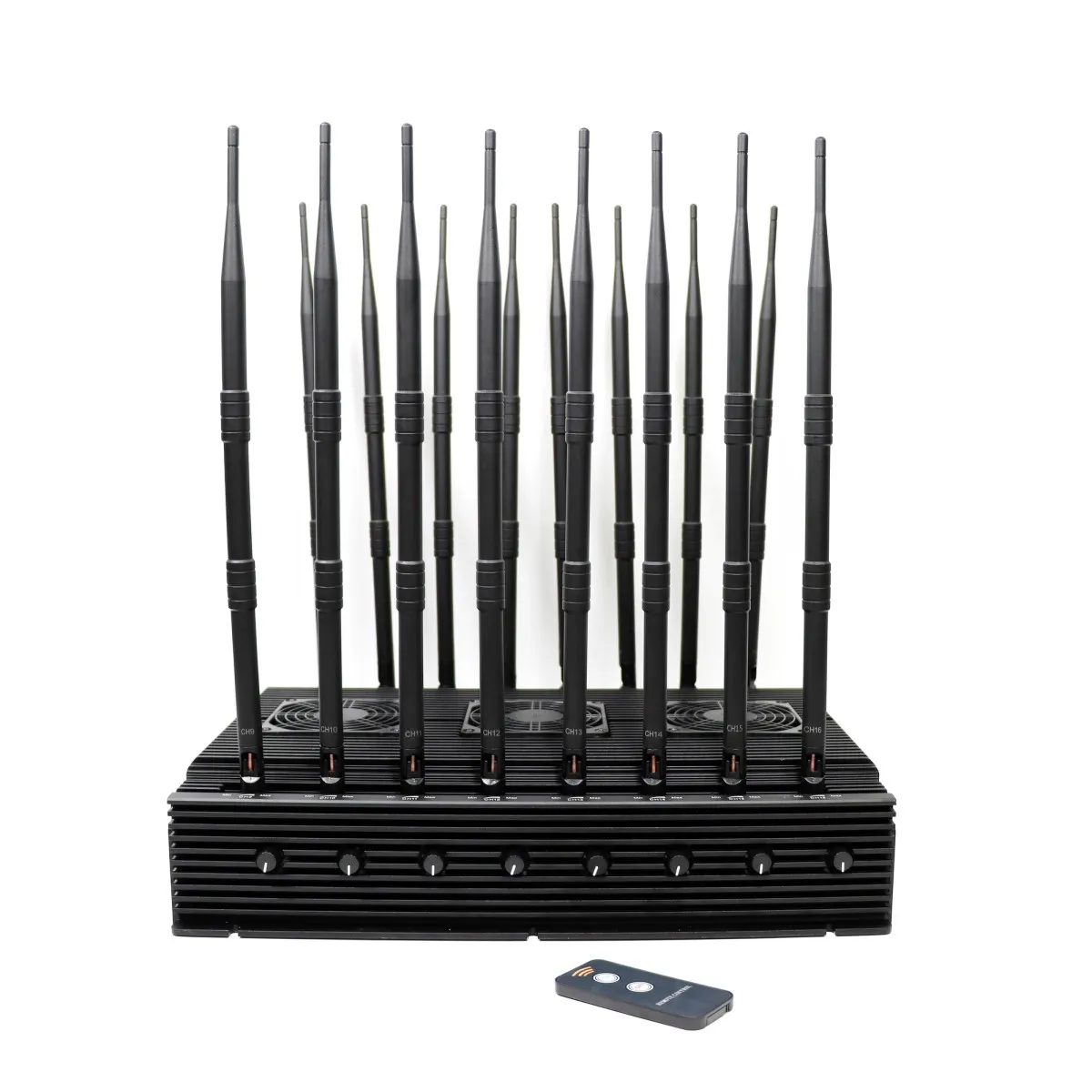 高出力携帯電話5G/4G/3G/2G WiFi GPS LOJACK LORA UHF VHF DESKTOP JAMM ER 16アンテナを調整可能な110W出力パワーJAMM最大80m