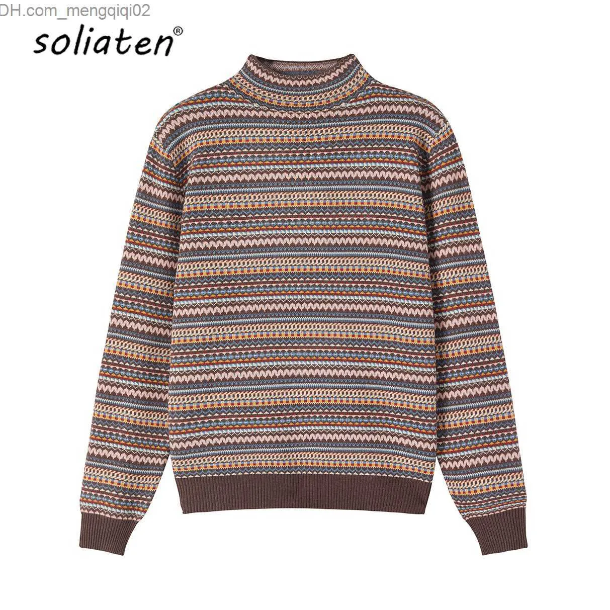 Kadın Sweaters Kadın Merino Yün Düz Yaka Çekme Moda Süvari Moda 2023 Sonbahar Kadınlar Günlük Örgü Jumper Kış Giyim C-223 Z230814