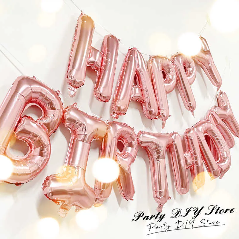 Rose gold sale letter balloons