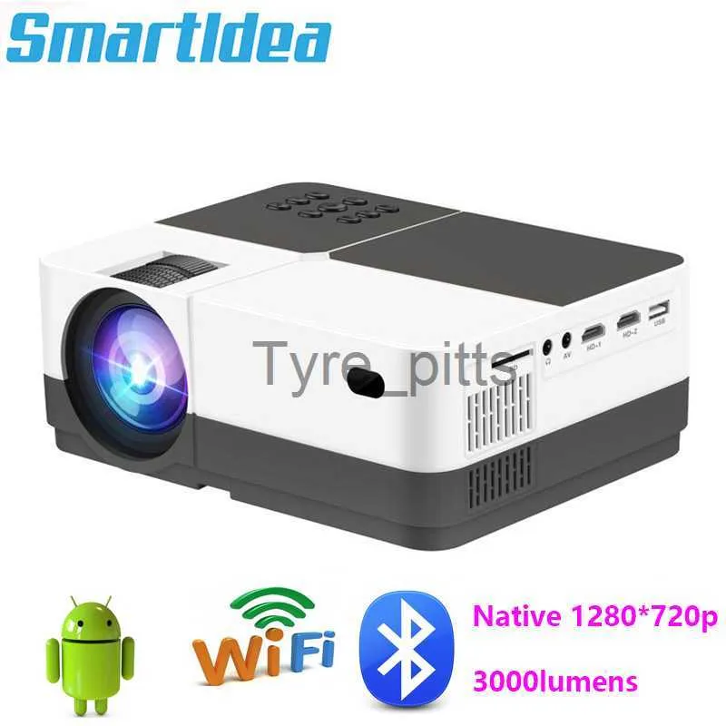 Projektory SmartlDea H3 Native 1280x720 Android Wifi Smart Projector Wsparcie 1080p HD LED Home Proyector Large Screen Video Game Beamer x0811