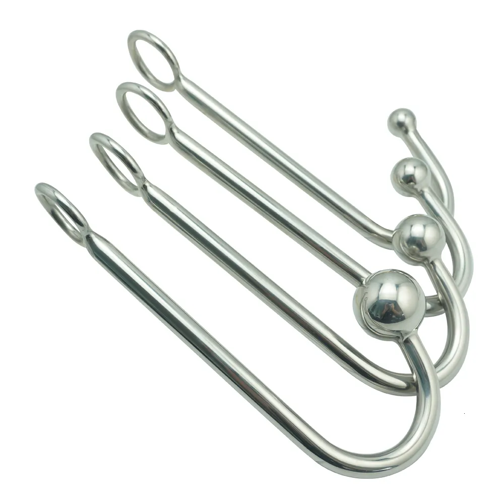 Anale speeltjes roestvrij staal metalen anale haak met balgat butt plug dilatator prostaat massager SM bondage seks tot_voghion.com