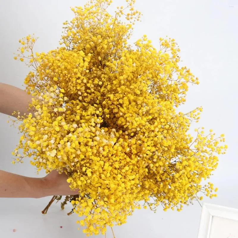 Fiori decorativi Bouquet per respiro del bambino secco giallo - oltre 2000 - arredamento a casa matrimoni progetti floreali fai -da -te e Natale festivo