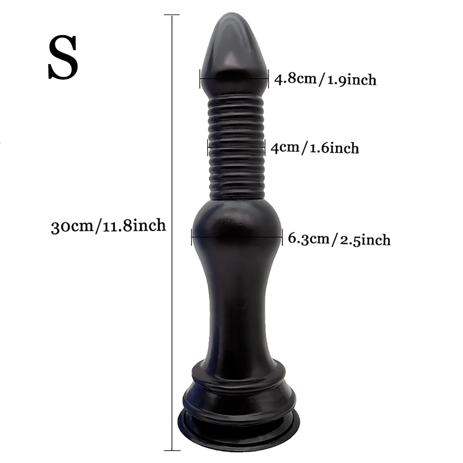 Giocattoli Dildo oversize stimolano l'ano Big Butt Plug Dilatatore anale lungo e morbido con ventosa_voghion.com
