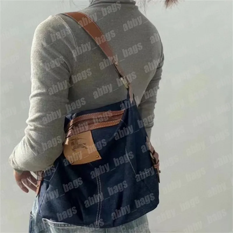 Luxury Bu Middle Ancient Hobo Female Designer Shoulder Bag Classics Handbag Fashionable Underarm Package With Cowboy Canvas Woman Purses