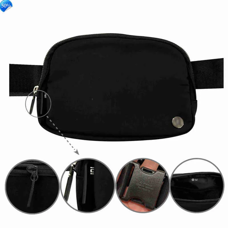 Cross Body Yoga Lulu Crossbody Belt Chest Wool Fleece Bag Outdoors Sport Midjeväskor Kvinnor Mens Fanny Pack dragkedja Luxury Wallet Nylon Portable 2023 Ny stil 602ESS