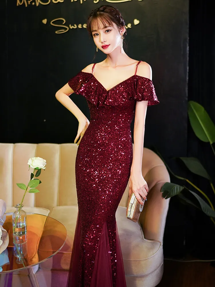strapless open back dress Dusty Pink Sequins Long Sleeve Sheer Back Mini Party Dress – Dreamdressy main image 1
