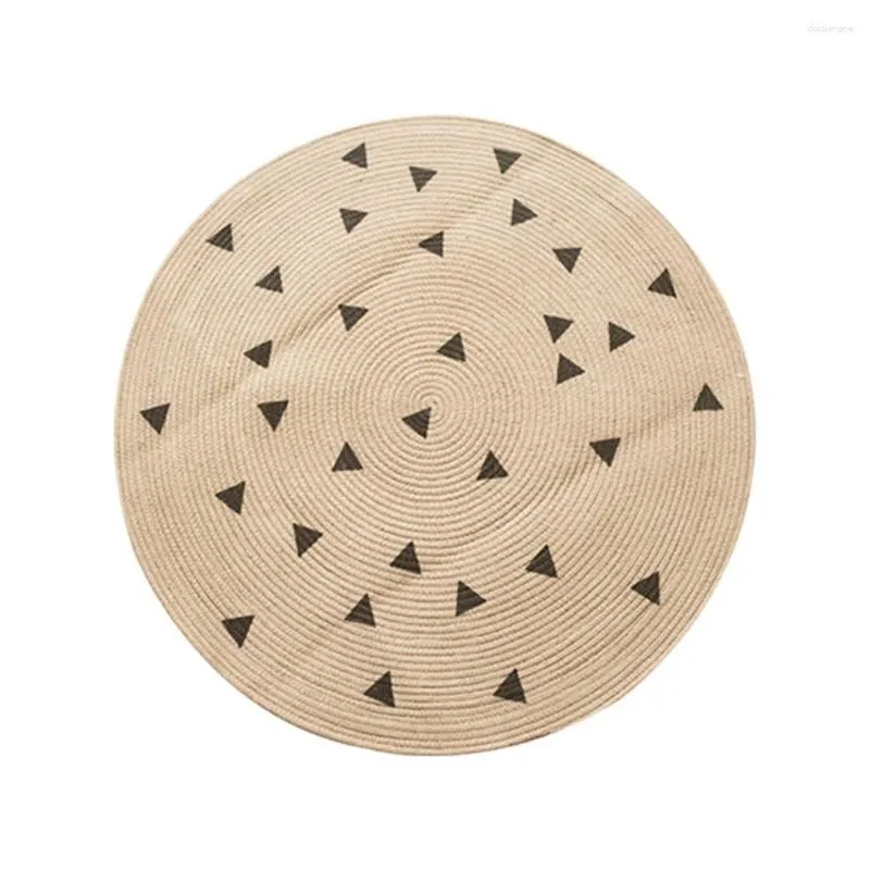 Carpets Diameter 90cm Soft Blanket Unique Loom Braided Jute Collection Mat Hand Woven Natural Fibers Round Rug For Kids Dropship