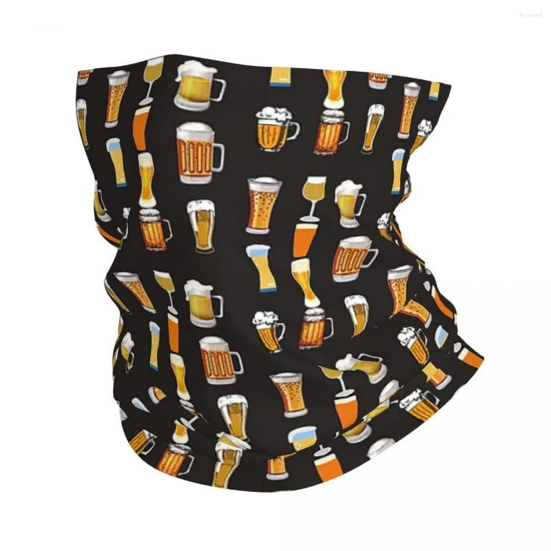 Scarves Retro Beer Pattern Bandana Neck Cover Printed Boys Lover Wrap Scarf Warm Face Mask Cycling Unisex Adult Windproof