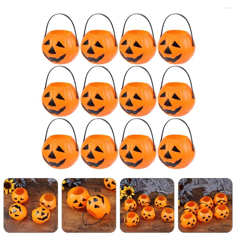 Assiettes Pumpkin Bucket Party Supplies Portables Portables Home Decor Po Prop Halloween Elements