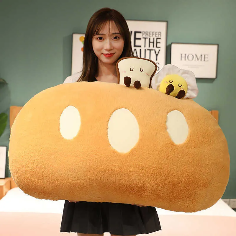 Pchane pluszowe zwierzęta symulacja chleb masło sezamowe sofa pluszowa zabawka dla dzieci w pokoju
