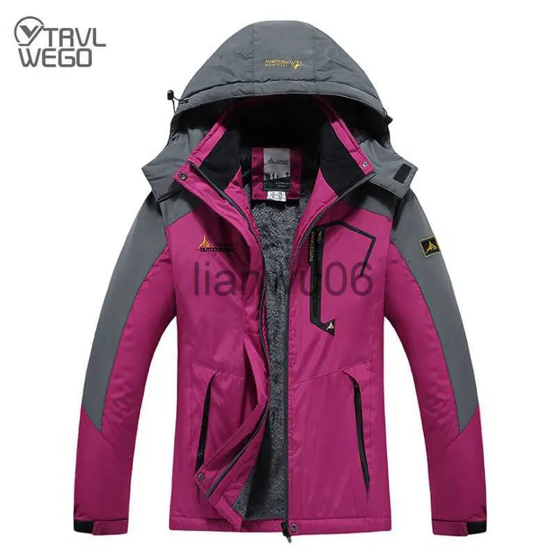 Men's Jackets TRVLWEGO Skiing Jacket Trekking Women Men Waterproof Fleece Snow Thermal Coat For Outdoor Hiking Mountain Snowboard Clothes J230811