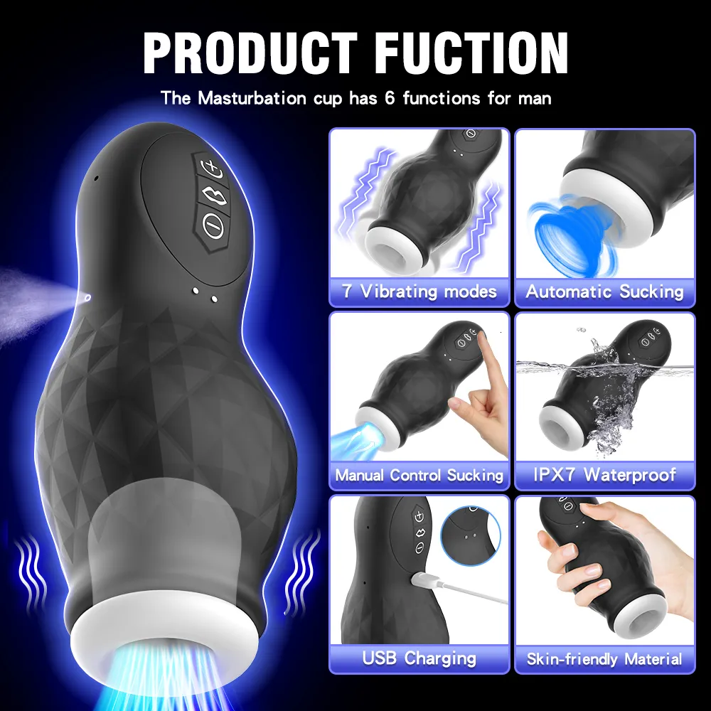 Masturbators Man Automatisch Zuigen Masturbatie Oraal l Vibrator Pijpen Zakkutje Masturbator Cup S_voghion.com
