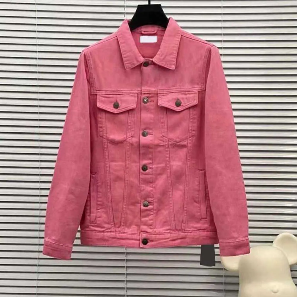 Jacket Denim Women Men's Coat Fashion Designer Streetwear Women's Classic Lettered Lapel Jeans Wear Autumn Winter Size M-2XL