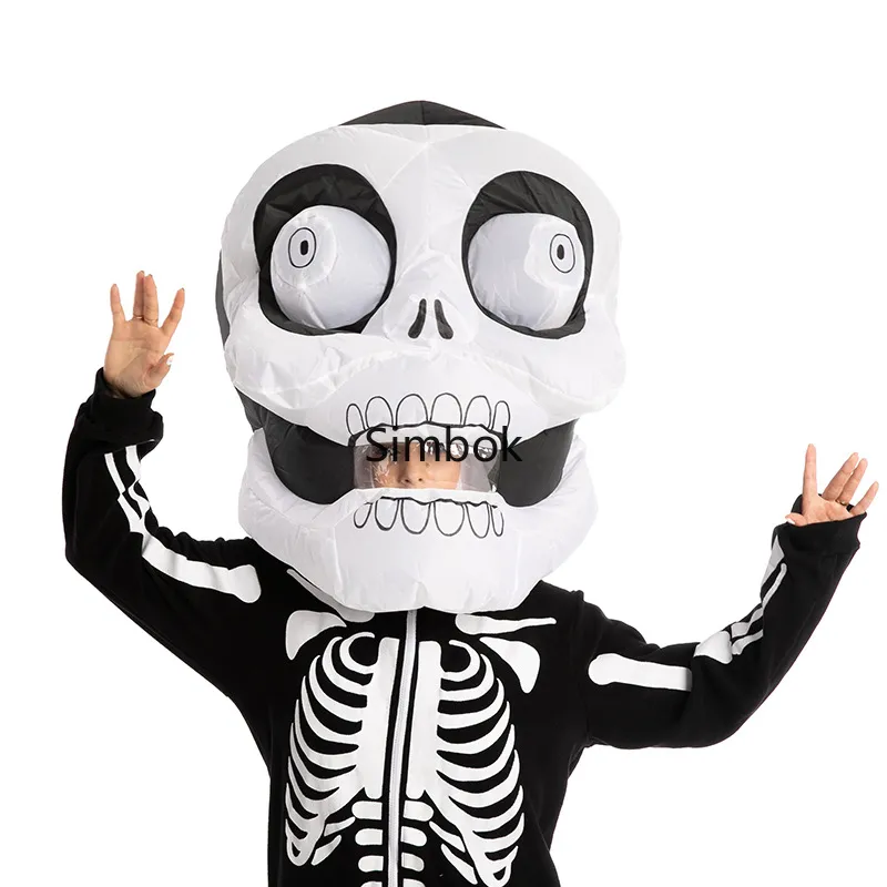 Halloween Pumpkin Ghost Ghost Insflable Costume Cosplay Cestay Party Supplies Maschera Punteggi divertenti Presentati