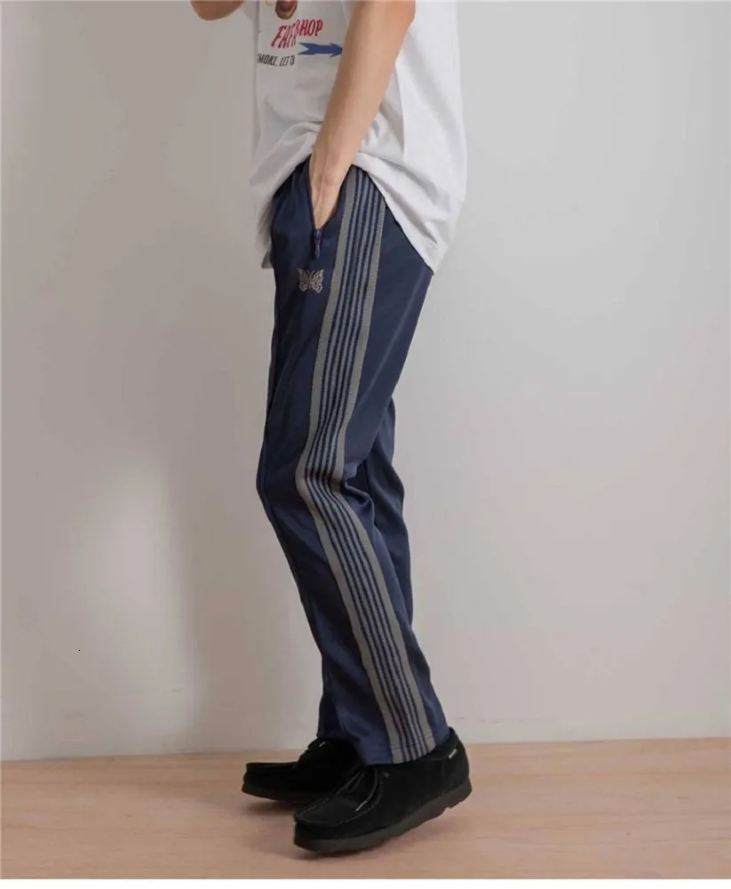 Mens Pants 23ss AWGE Needles Sweatpants Men Women 1 Top Quality