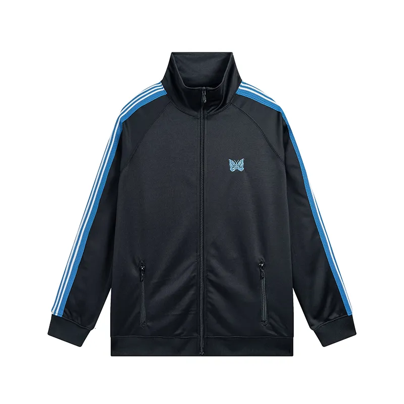 Dark Pink Needles Track Jacket Knitted Stripe AWGE Poly Dark Pink Needles Track Jacket Knitted Stripe AWGE Poly