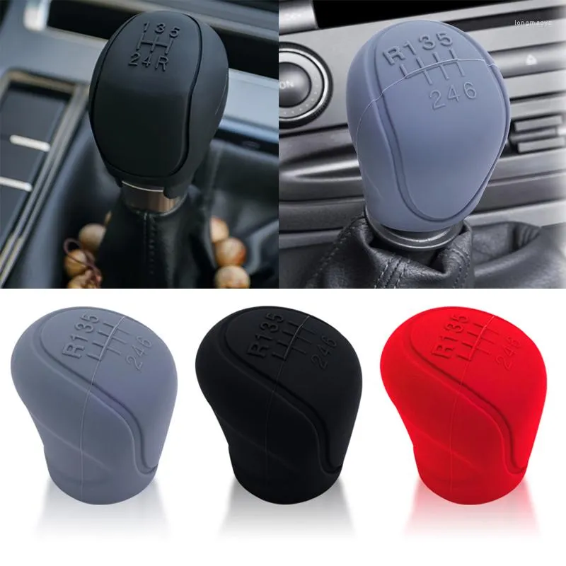 Interior Accessories Universal Decoration Auto Silicone Case Gear Head Shift Collars Knob Grips Cover Lever