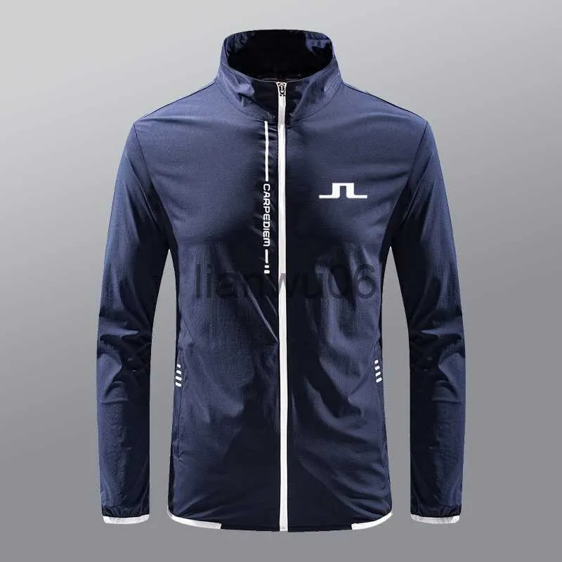 Vestes masculines 2023 Nouveau été J Lindeberg Golf Veste de golf Men Outdoor Suisse de golf Veste de pêche à fermeture éclair légère et épreuve légère J230811