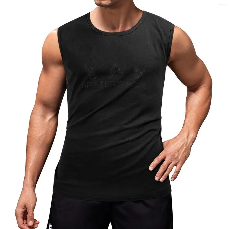 Erkek Tank Tops Grifter's Bone - Koyu Logo Top Kas T -Shirt Kolsuz Spor Salonu Gömlek Tişört Giyim Markaları