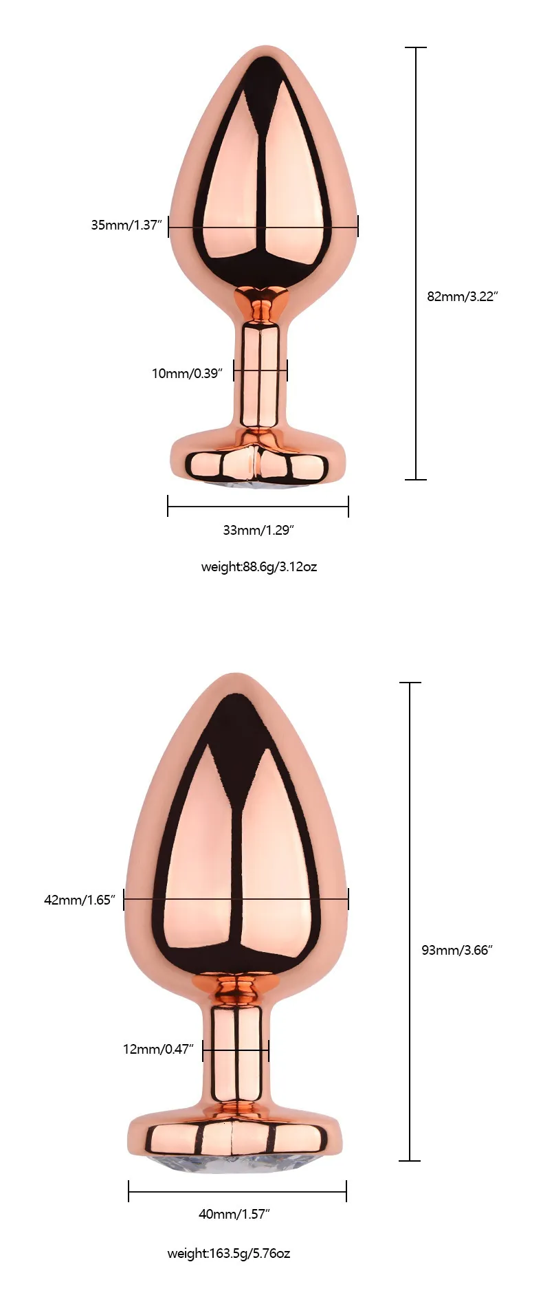 heart shaped anal plug Gems Jeweled Gold Chromed Anal Plug – FB Boutique main image 1