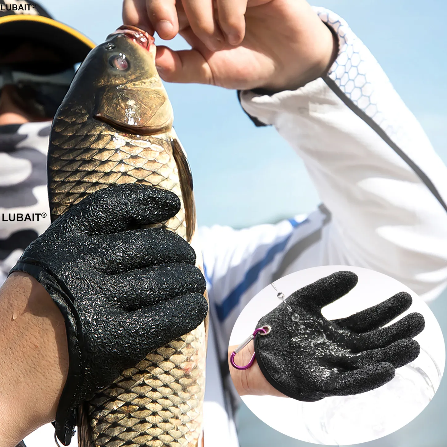 Five Fingers Gloves Fishing Gloves Catch Fish Anti Slip Durabl Knit Full  Finger Waterproof Work Cutproof Glove Clasp Left Right Apparel Protect Hand  230811 From 7,95 €