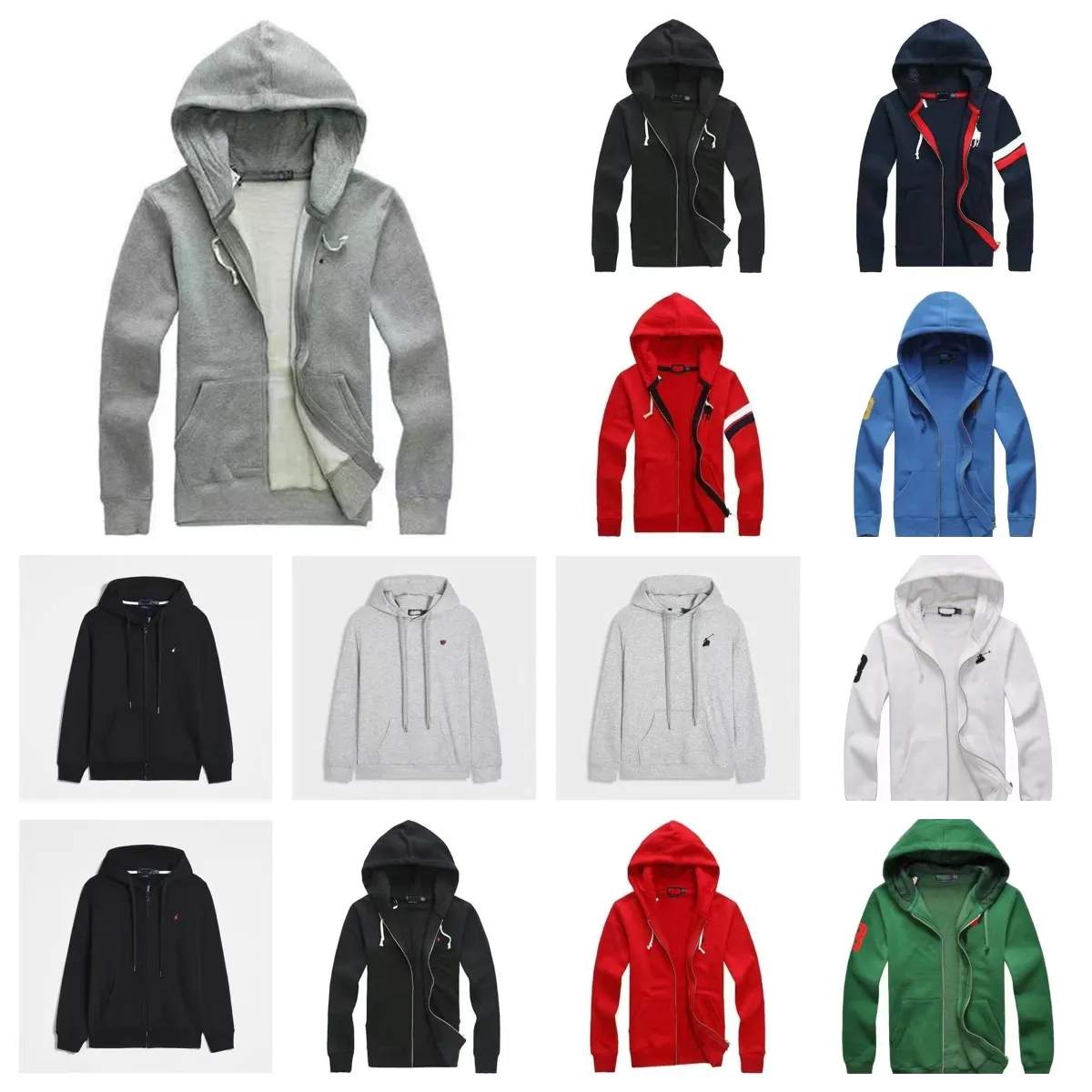 Yeni Lüks Polo Hoodie Tasarımcı Erkekler Hoodies Sport Ceket Külotu Kapüşonlu Moda Erkek Kadın Sweatshirt Jogging Trachsuit