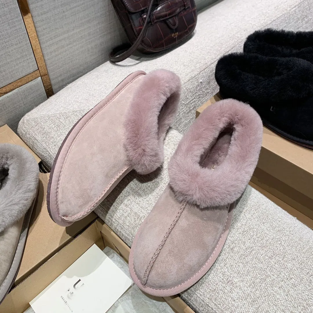 Boots Designers snow australian women tazz boot bailey Chestnut winter buckle fur snow Half Knee Short lady Sheepskin and wool integrated tasman hair slipper95995