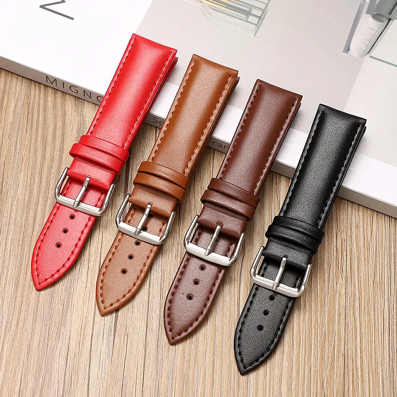 ウォッチバンドGeunine Leather Watch Band Strap 121314151617181920212224MM WatchBand for Huawei GT3GT2ベルトスマートウォッチブレスレット230810