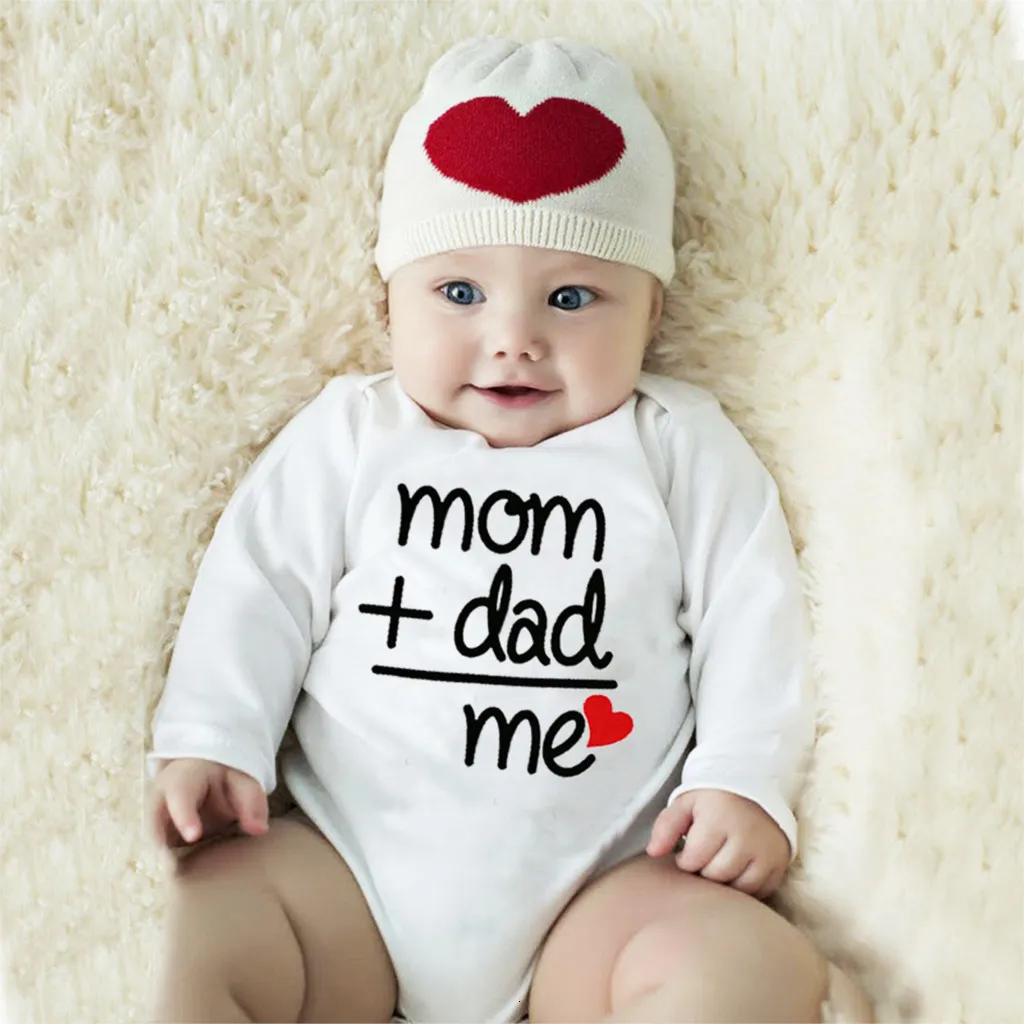 Rompers Summer Born Infant Baby Clothes I Love Mom Dad Cute Toddler Jumpsuits Boys Girls LongShort Sleeve Cotton Bodysuits Outfits 230811 From 7 17 DHgate