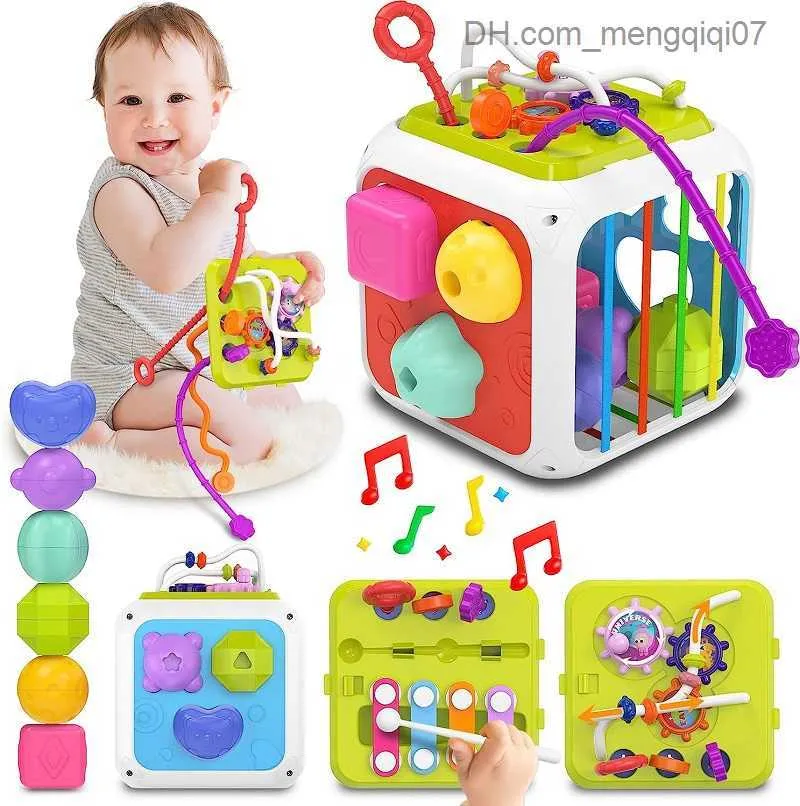 Pull giocattoli da 7 in 1 giocattoli per bambini 0 6 12 mesi di smistamento sensoriale giocattoli tirano i giocattoli Montessori per bambini 1 2 3 anni Game Z230814