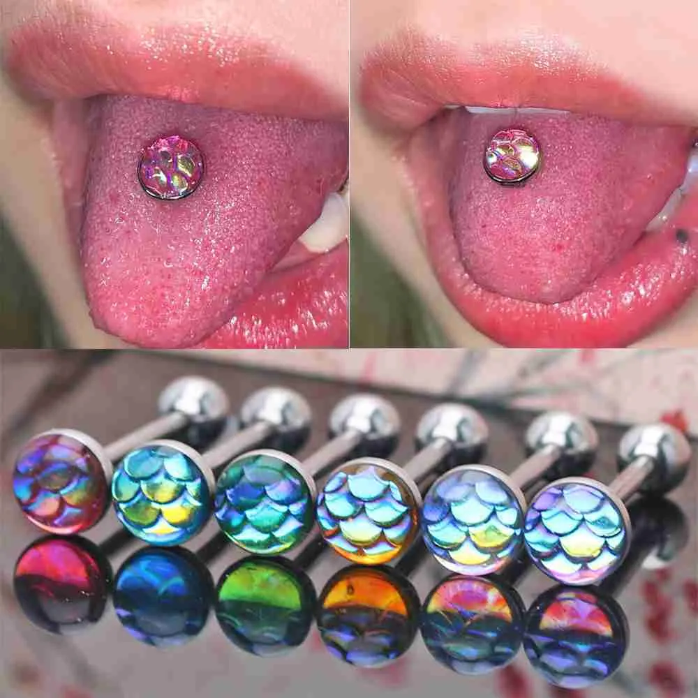 Anti Allergy Surgical Steel Tongue Stainless Steel Barbell