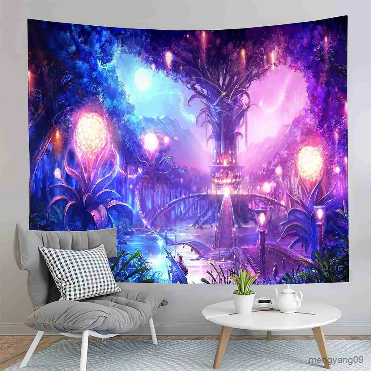 Wandteppiche Wald Wandteppich Fantasy Pflanze Wandteppich Wohnzimmer Schlafzimmer Wandkunst Wandteppiche kann R230812 benutzerdefiniert