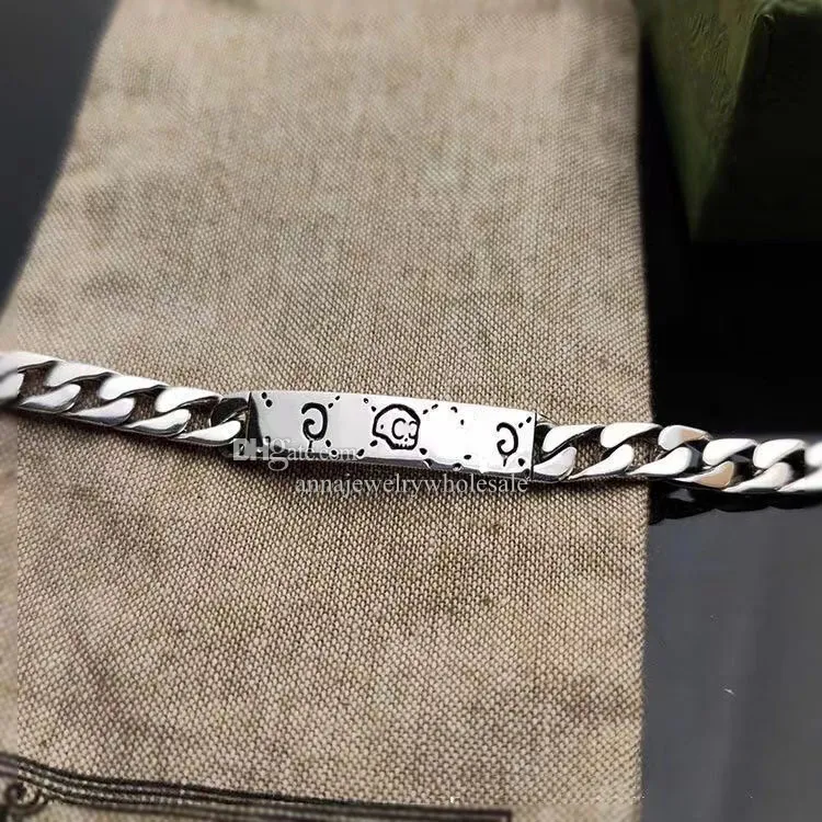 Bracciale di moda di alta moda INS Bracciale in argento 925 da donna Bracciale a catena caldo personalizzato personalizzato Top gioielli di lusso da uomo con confezione regalo