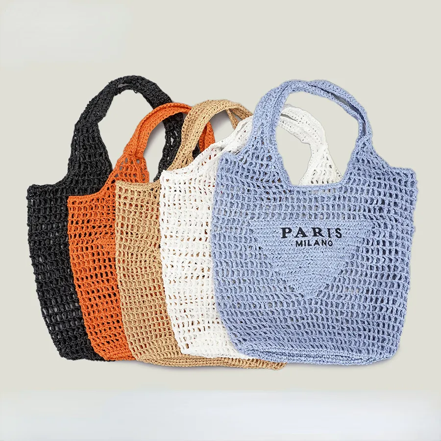 HBP Big Brand Same Style Hand-Woven Bag Knitted Bag Retro Popular Large Capacity Hollow Handbag All-Match Mesh Bag Women's Bag