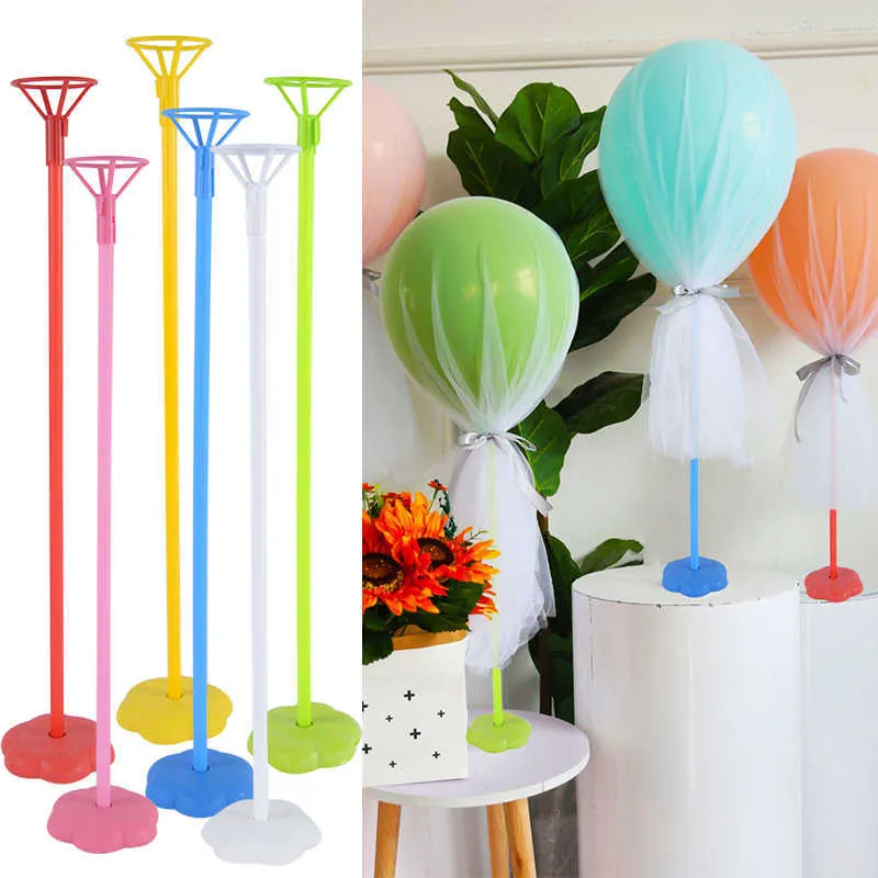 Decoração 3/6 pçs 40cm suporte de balão de casamento vara coluna base aniversário chá de bebê decoração ornamentos de mesa de casamento